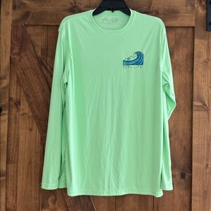 Reel Life Long Sleeve‎ Shirt in Lime Green Mens Large